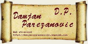 Damjan Parezanović vizit kartica